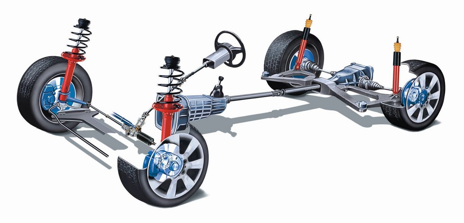 Предназначение стоек Передние стойки амортизаторов