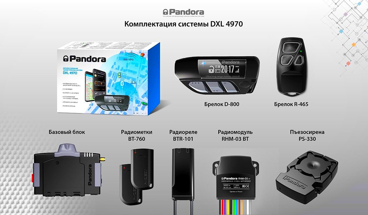 Pandora DXL 4970 Комплектация Pandora DXL 4970