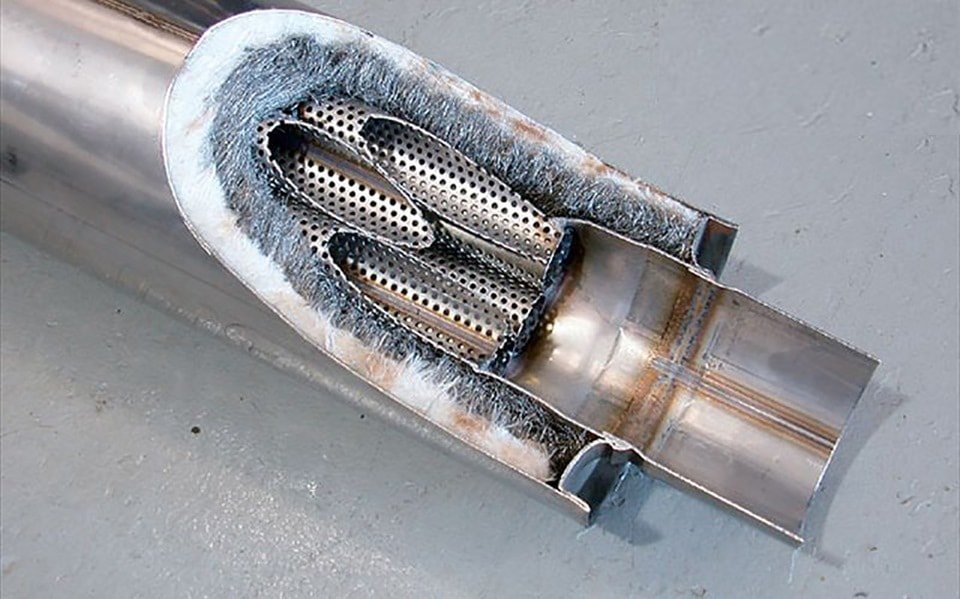 Прямоток в разрезе Изготовление прямоточного глушителя