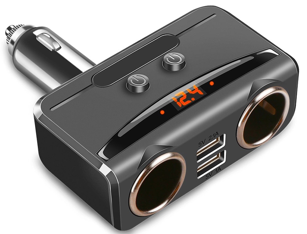 Индикатор напряжения Цифровой индикатор развитвителя гнезда прикуривателя