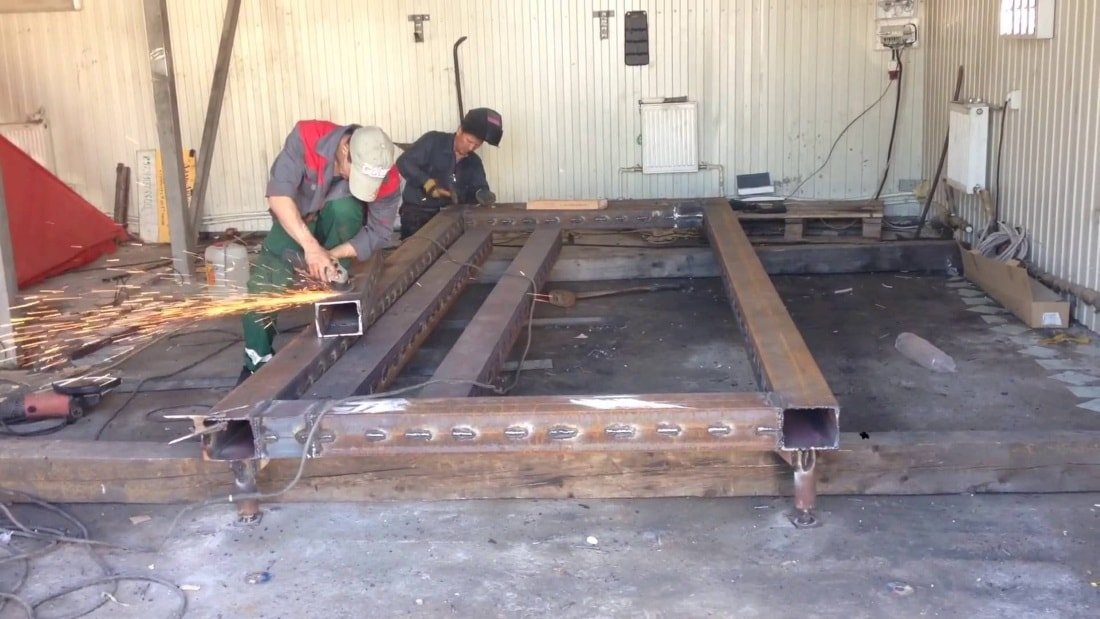 Основание стапеля Изготовление рамы