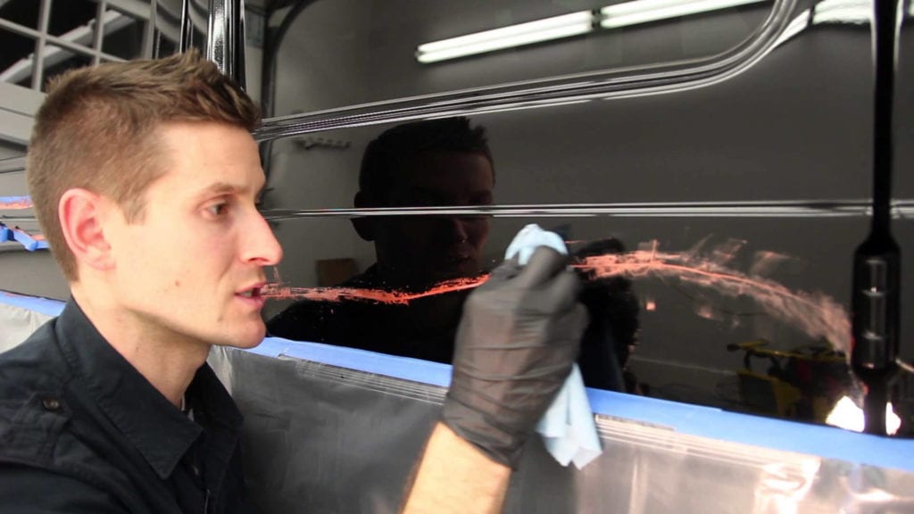 Устранение небольшой царапины Локальный ремонт