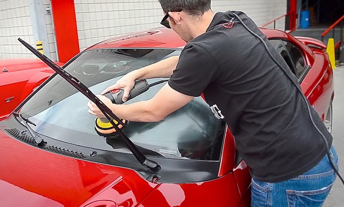 Шлифовка стекла после ремонта Самостоятельный ремон лобового стекла