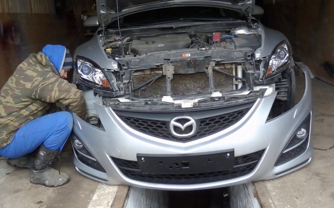 Снятие бампера Подготовительный этап