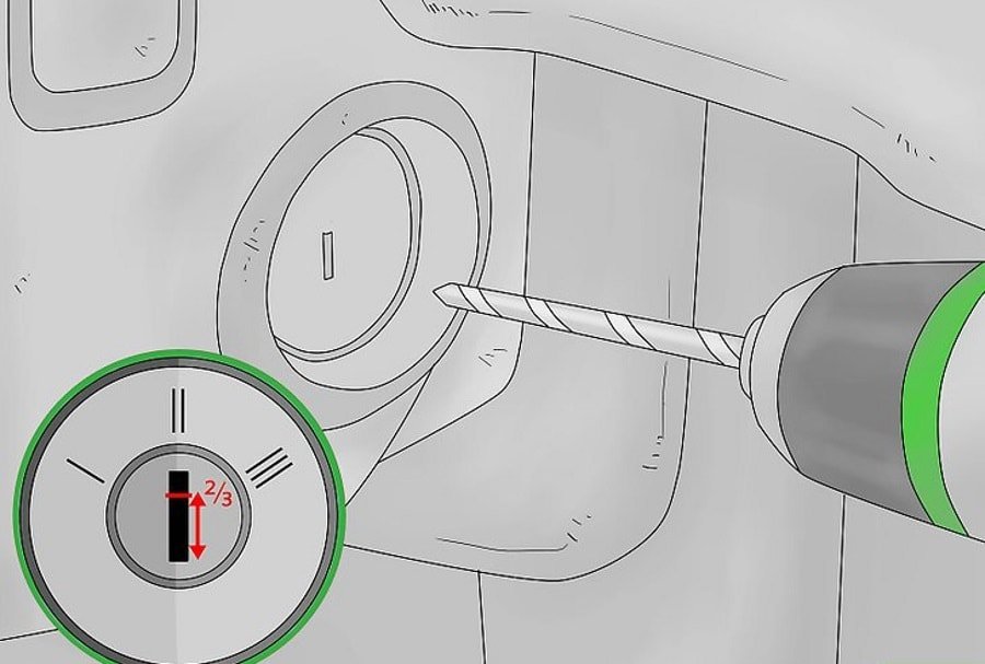 Сверление штифтов замка Сверление запирающих штифтов