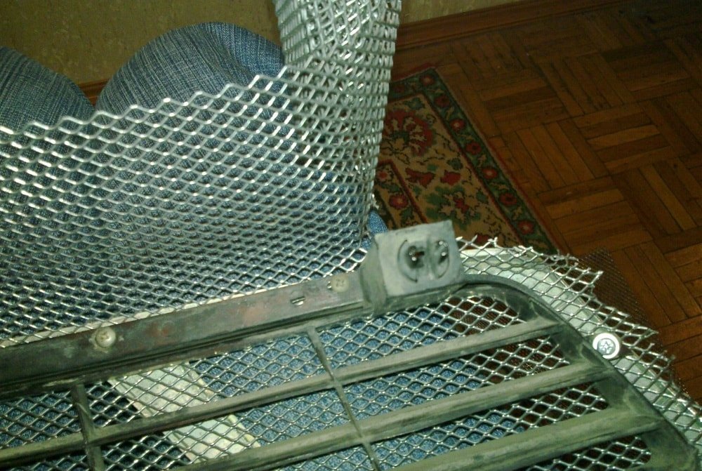 Установка сетки Обработка детали