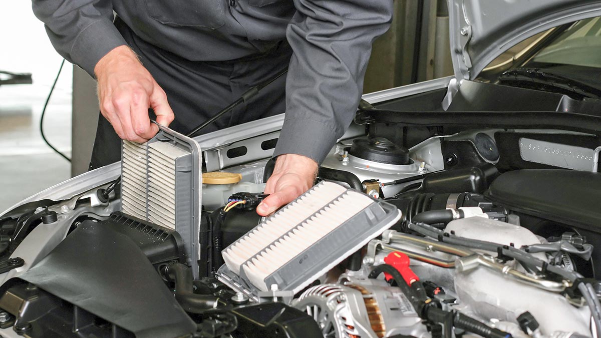 Место расположения Воздушный фильтр двигателя