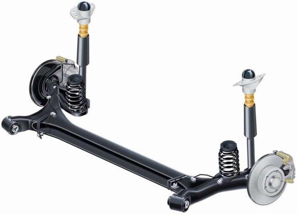 Полузависимая задняя подвеска Виды автомобильных подвесок